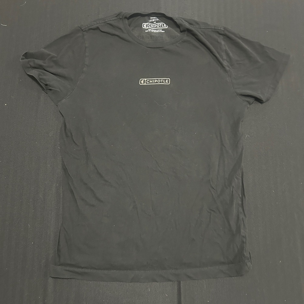 Loomstate for Chipotle Black Organic Cotton Burrito Funny Graphic T-Shirt S
